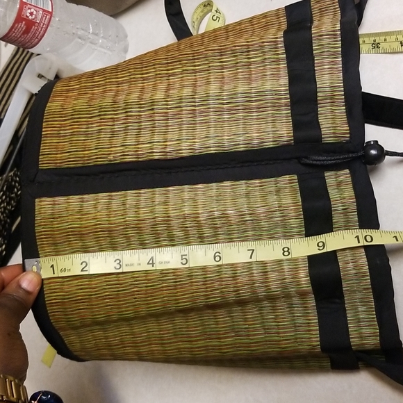 BASKETS OF CAMBODIA Cinch Basket Bucket Bag Purse Crossbody medium Size - Picture 7 of 7